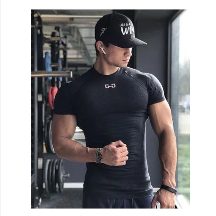 Men's Athletic Compression T-Shirt for Gym & Running