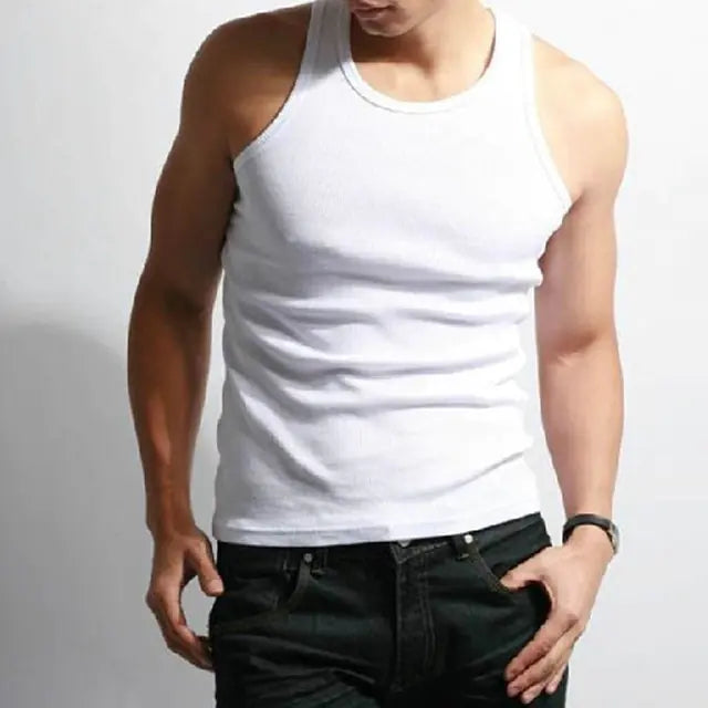 Men's Breathable Polyester Gym Tank Top for Training