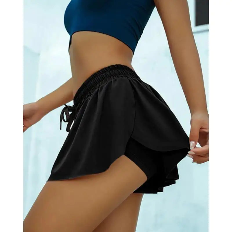 Scrunch Skirt Biker Shorts for Women's Gym Workout