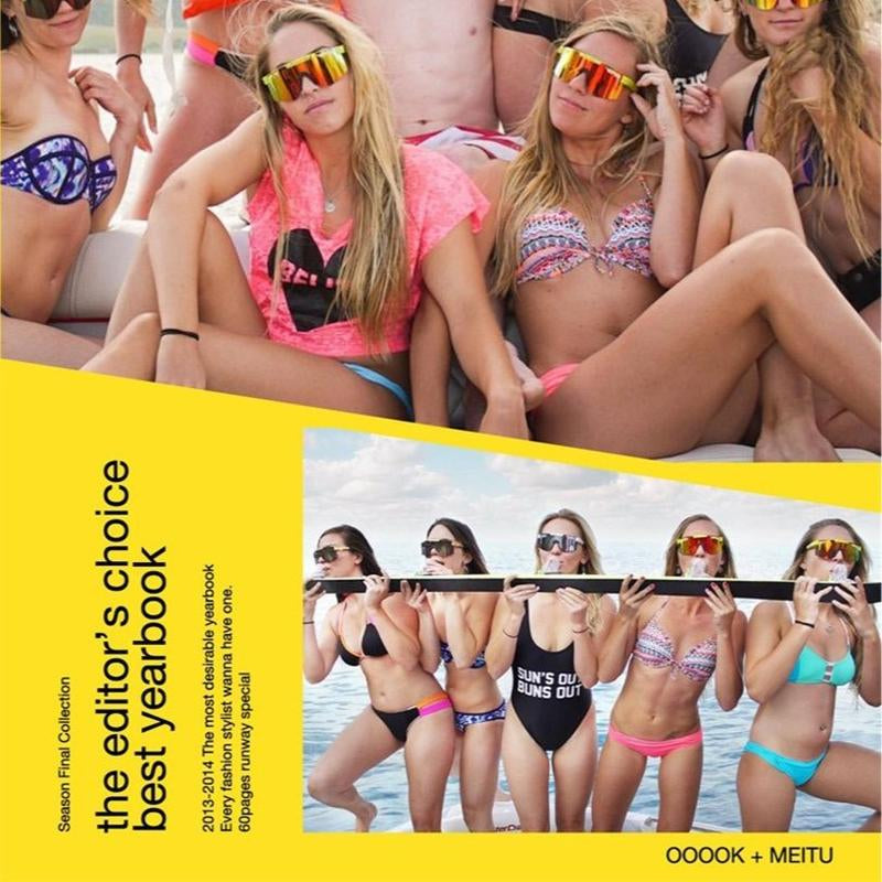 Trendy Sports Sunglasses - Polarised UV400 Mirrored Lens, Windproof & Dustproof for Outdoor Activities - Cycling, Running, Hiking & Driving - Unisex for Women and Men, C12 Tiktokshopbacktoschool Protection Shade Sporty Goggles