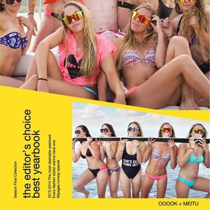 Trendy Sports Sunglasses - Polarised UV400 Mirrored Lens, Windproof & Dustproof for Outdoor Activities - Cycling, Running, Hiking & Driving - Unisex for Women and Men, C12 Tiktokshopbacktoschool Protection Shade Sporty Goggles