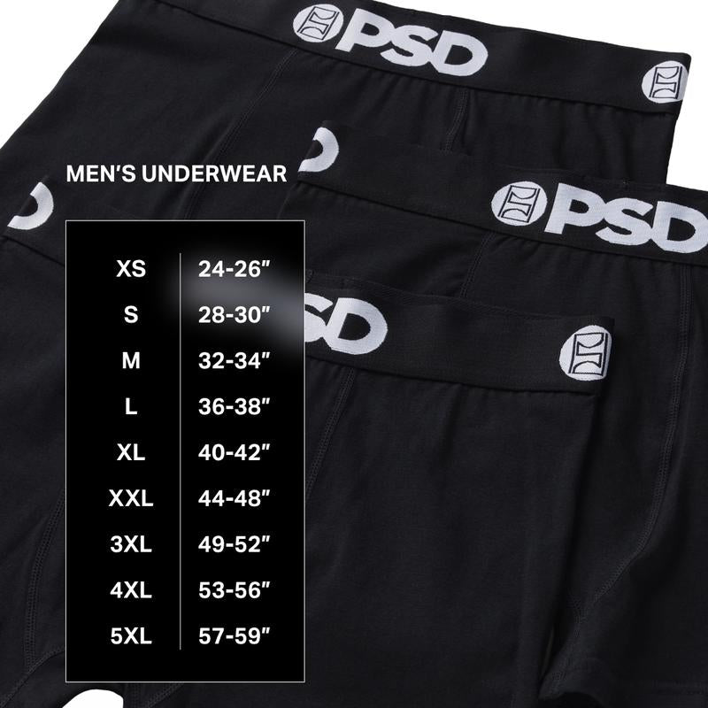 PSD Men'S Ghostface Dark Boxer Brief - Standard Length 7 Inch Inseam, Soft and Breathable Poly Blend Fabric