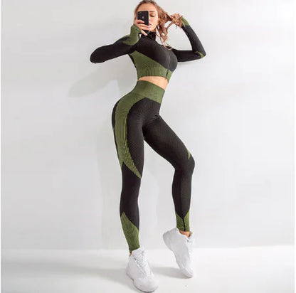 Seamless Yoga Set for Women - Fitness Activewear