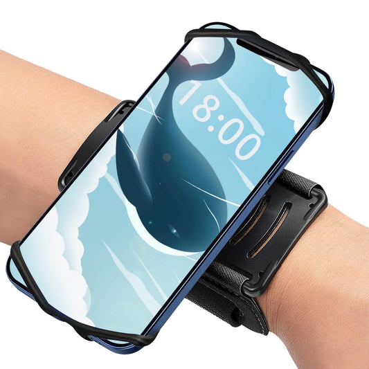 Phone Holder for Running Wristband, 360° Rotatable & Adjustable Cellphone Sports Band Case for Iphone Samsung Smartphones for Workout Exercise Fitness Gym Walking