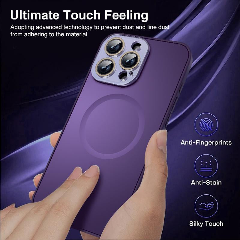 Magsafe Magnetic Case for Iphone 16 Pro Max 15 14 Shockproof Durable Wireless Charging Compatible Slim Design Impact Resistant Anti-Scratch Anti-Drop Protection Premium Black Case