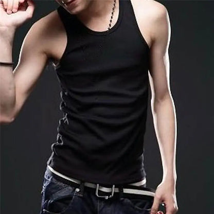 Men's Breathable Polyester Gym Tank Top for Training