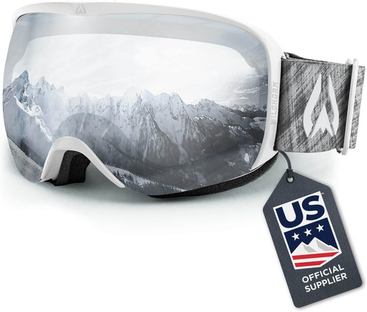 Wildhorn Cristo Ski Goggles Men Women 100% UV Anti-Fog OTG Snowboard Goggles- US Ski Team Official Supplier- Snow Goggles