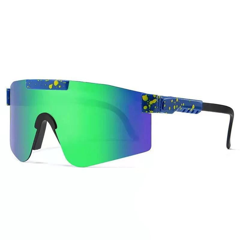 Trendy Sports Sunglasses - Polarised UV400 Mirrored Lens, Windproof & Dustproof for Outdoor Activities - Cycling, Running, Hiking & Driving - Unisex for Women and Men, C12 Tiktokshopbacktoschool Protection Shade Sporty Goggles