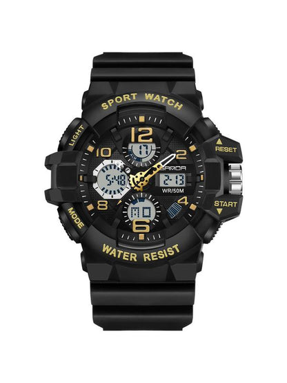 Men'S Sportive Digital Analog Quartz Watch, Fashionable Digital Watch with Alarm Mode, Trendy Watch for Daily Life