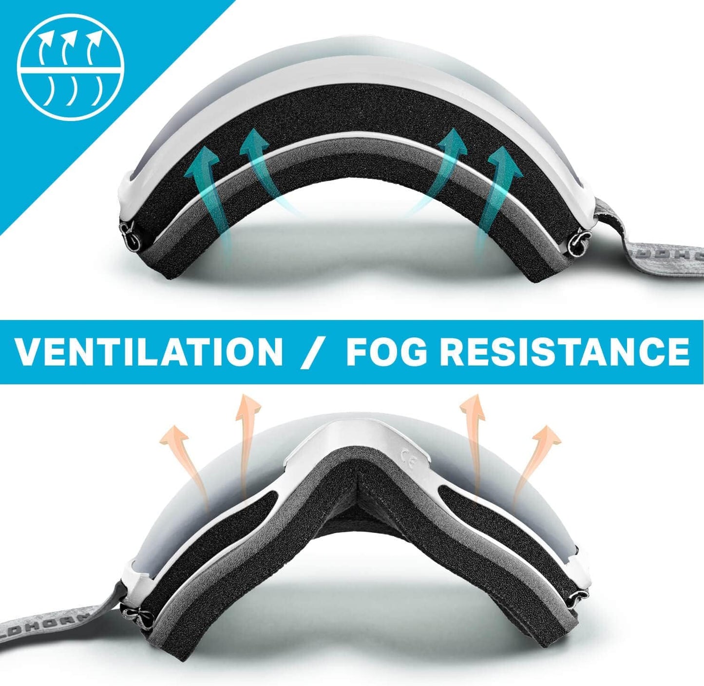 Wildhorn Cristo Ski Goggles Men Women 100% UV Anti-Fog OTG Snowboard Goggles- US Ski Team Official Supplier- Snow Goggles