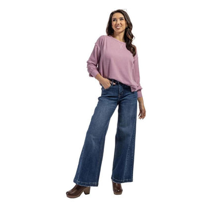 Boardwalk Waffle Long Sleeve Top Comfort Womenswear